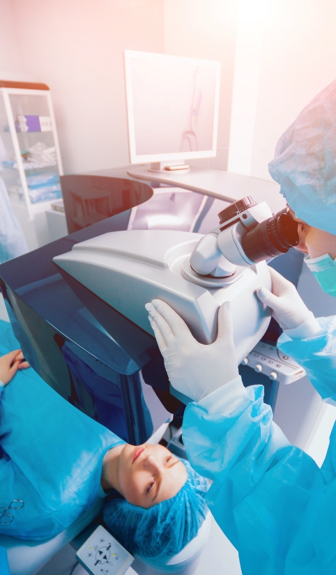 during lasik eye surgery procedure