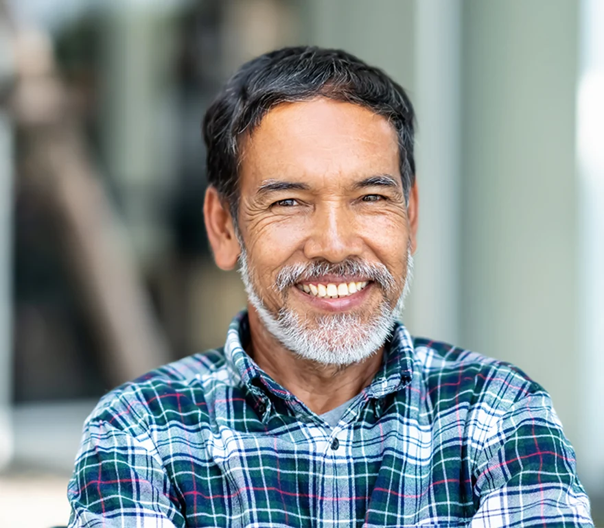 portrait of hispanic senior man