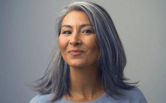 beautiful confident middle aged woman