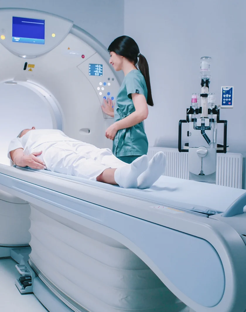 patient having an MRI scan