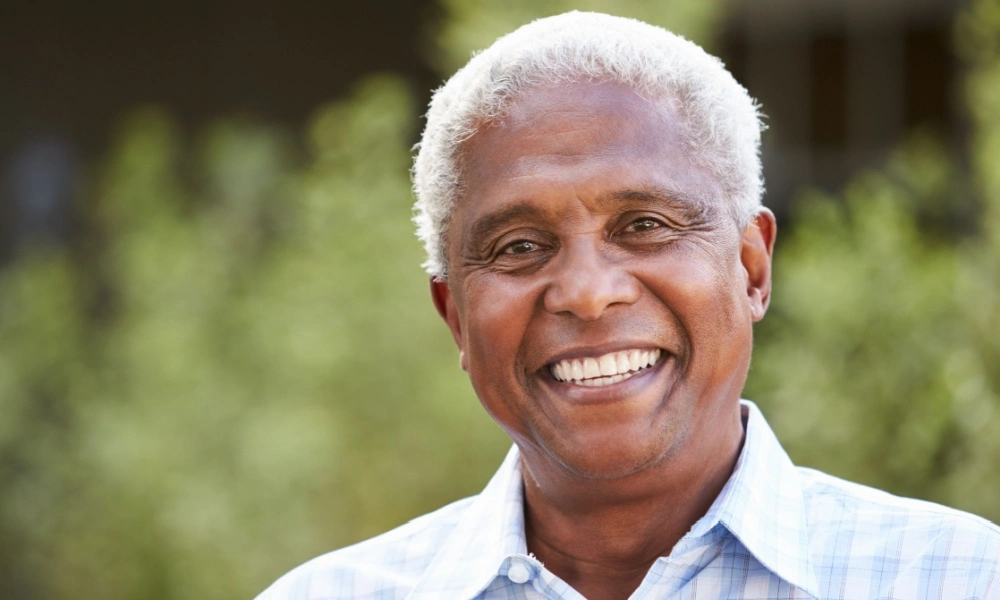 senior man smiling