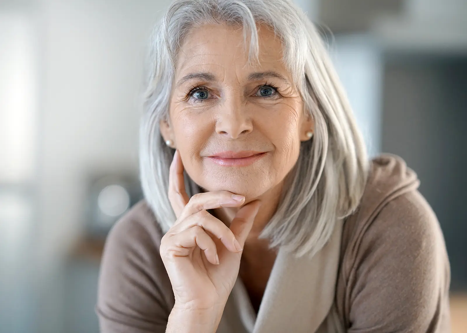 Happy senior woman after LAL surgery